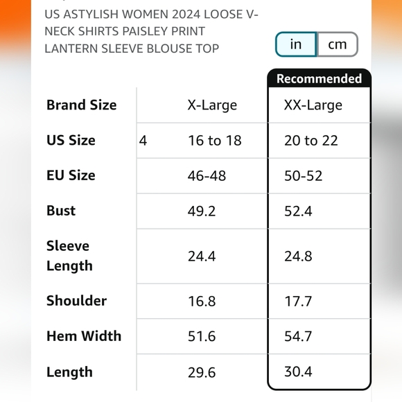 Women's Aqua/Pink Modern Abstract Paisley Print Loose Blouse w/Long Sleeves-XXL - Picture 6 of 9